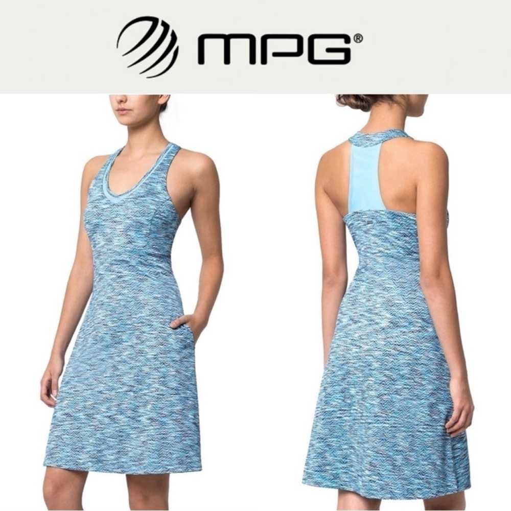 MPG MONDETTA PERFORMANCE GEAR RACERBACK BRA SHELF TRAVEL ACTIVEWEAR DRESS *NWT*